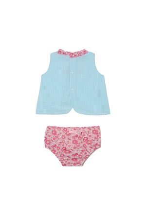 Abbie pinafore and diaper cover set with Viziata embroidery SAINT BARTH KIDS | ABB000203256L